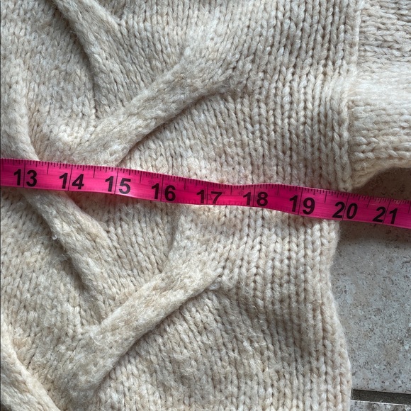 Madewell Cable Ashmont Cardigan Sweater Heather Powder - Picture 11 of 15